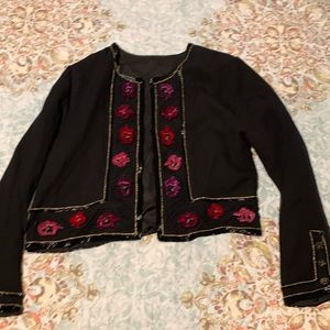 Black sequined dressy top